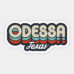 Retro Odessa Texas Sticker